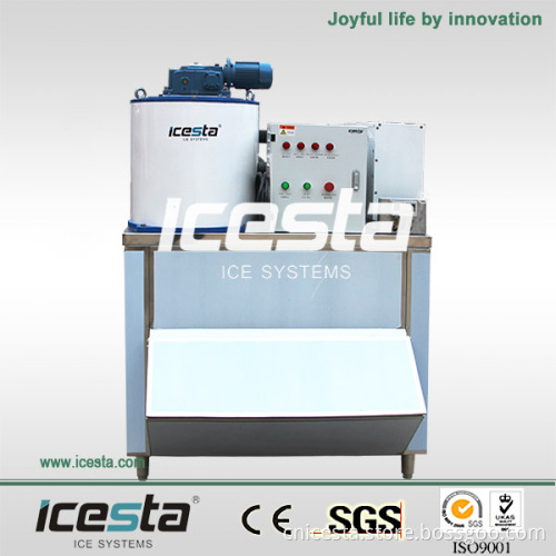 ICESTA Beautiful Design 500kg flake ice machine plus ice storage bin (IF05T-R4A+IFB300)
